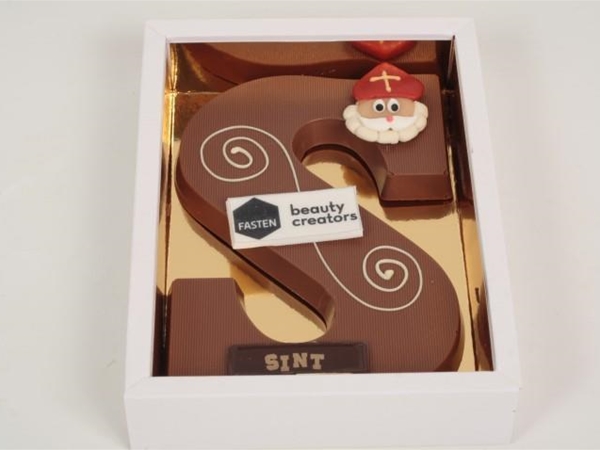 Chocolade letter met logo MELK 200-g