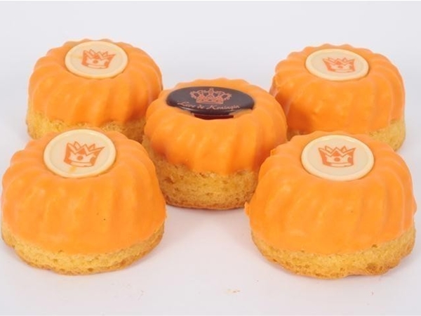 Oranje mini tulbandjes 5 stuks