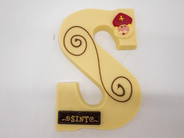 Chocolade letter wit 200-g.&nbsp;letter: s