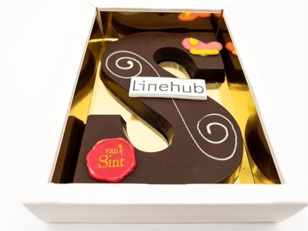 Chocolade letter met logo PUUR 200-g